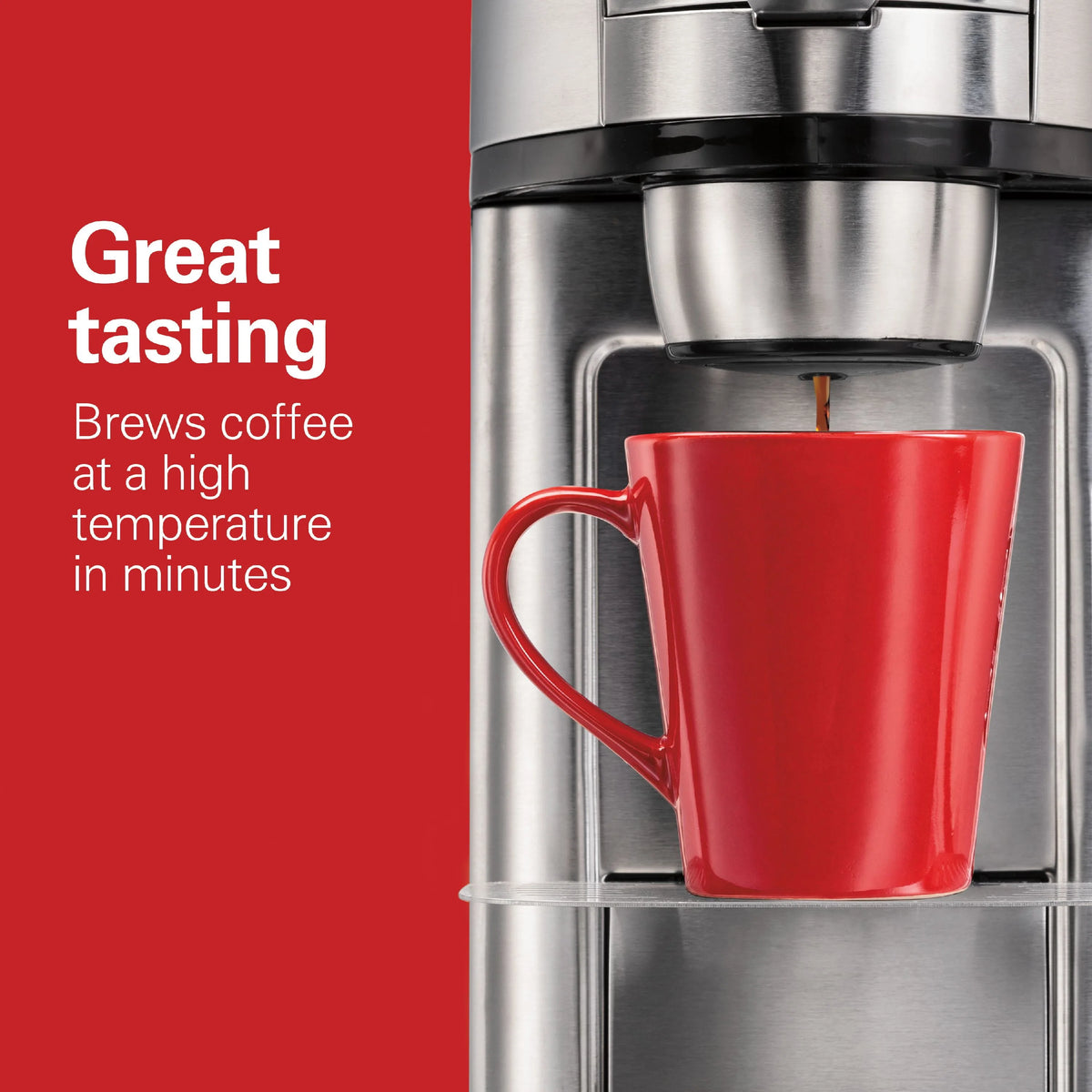 Single-Serve Coffee Maker, 14 oz. Stainless Steel B36120