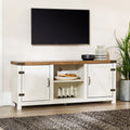 White Barn Door TV Stand Z13702