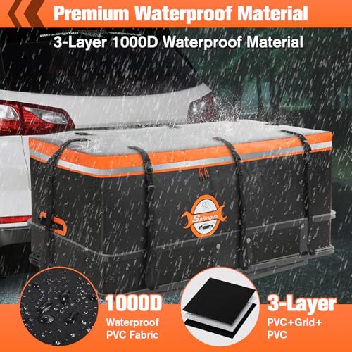 Waterproof 20 Cubic Feet Hitch Cargo Carrier Bag with 8 Straps Y634