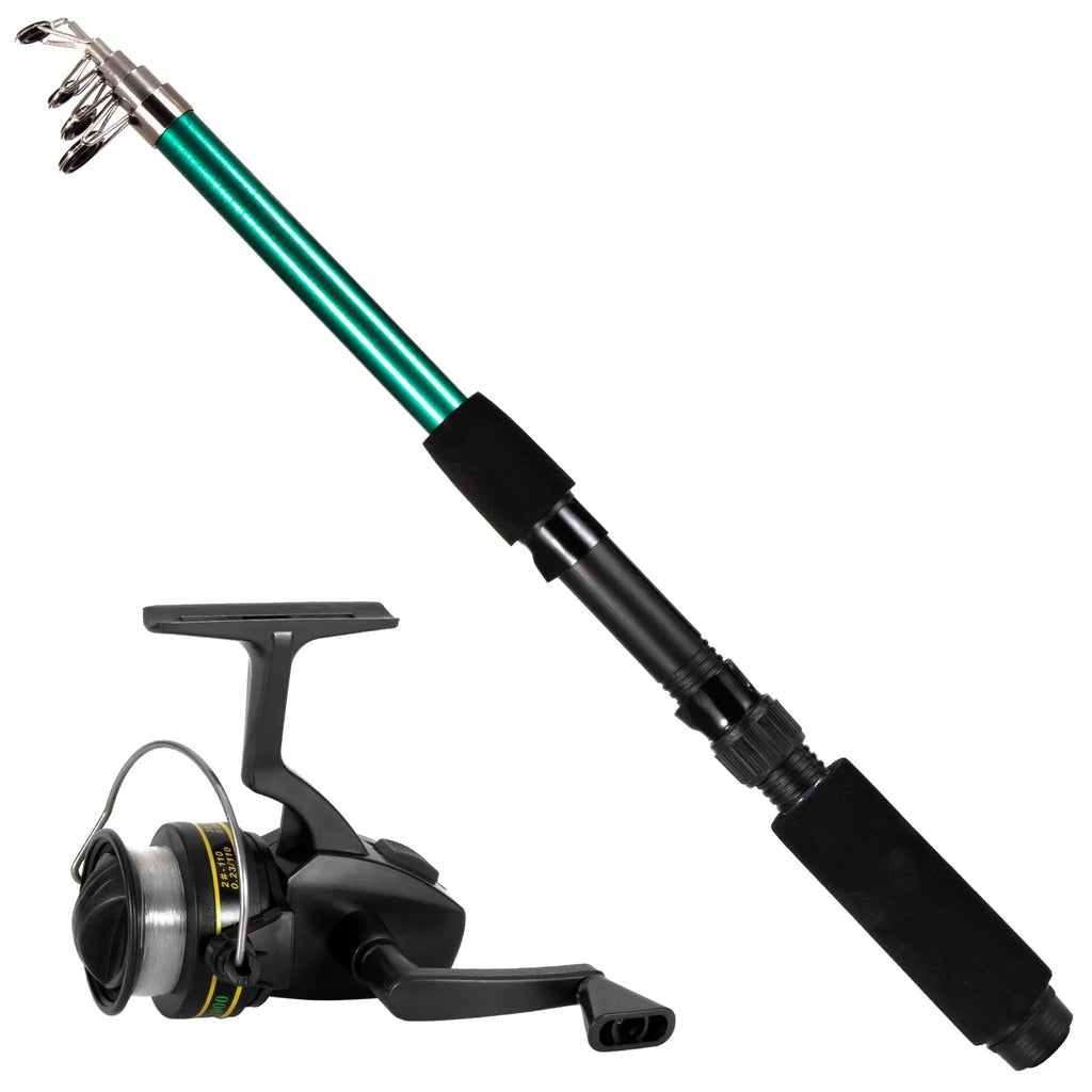 Telescopic Fishing Rod and Reel Combo 127pcs Fishing Tackle Set I5131
