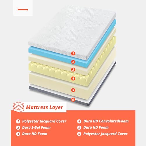 10 Inch Gel Memory Foam Twin Mattress P36235