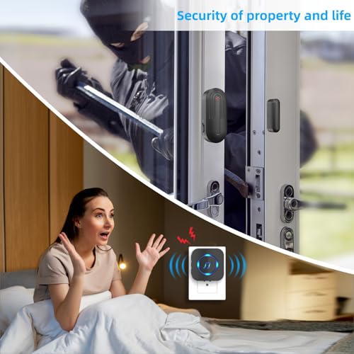 Wireless Door Sensor Chime 500 FT Range 26 Chimes 2 Sensors 1 Receiver B57251