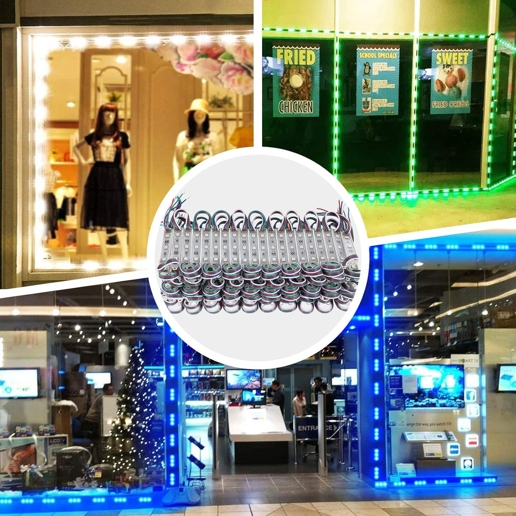 200Pcs Waterproof RGB LED Module Light for Storefront Signs G305283