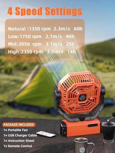 9-Inch Rechargeable Portable Fan Z9993