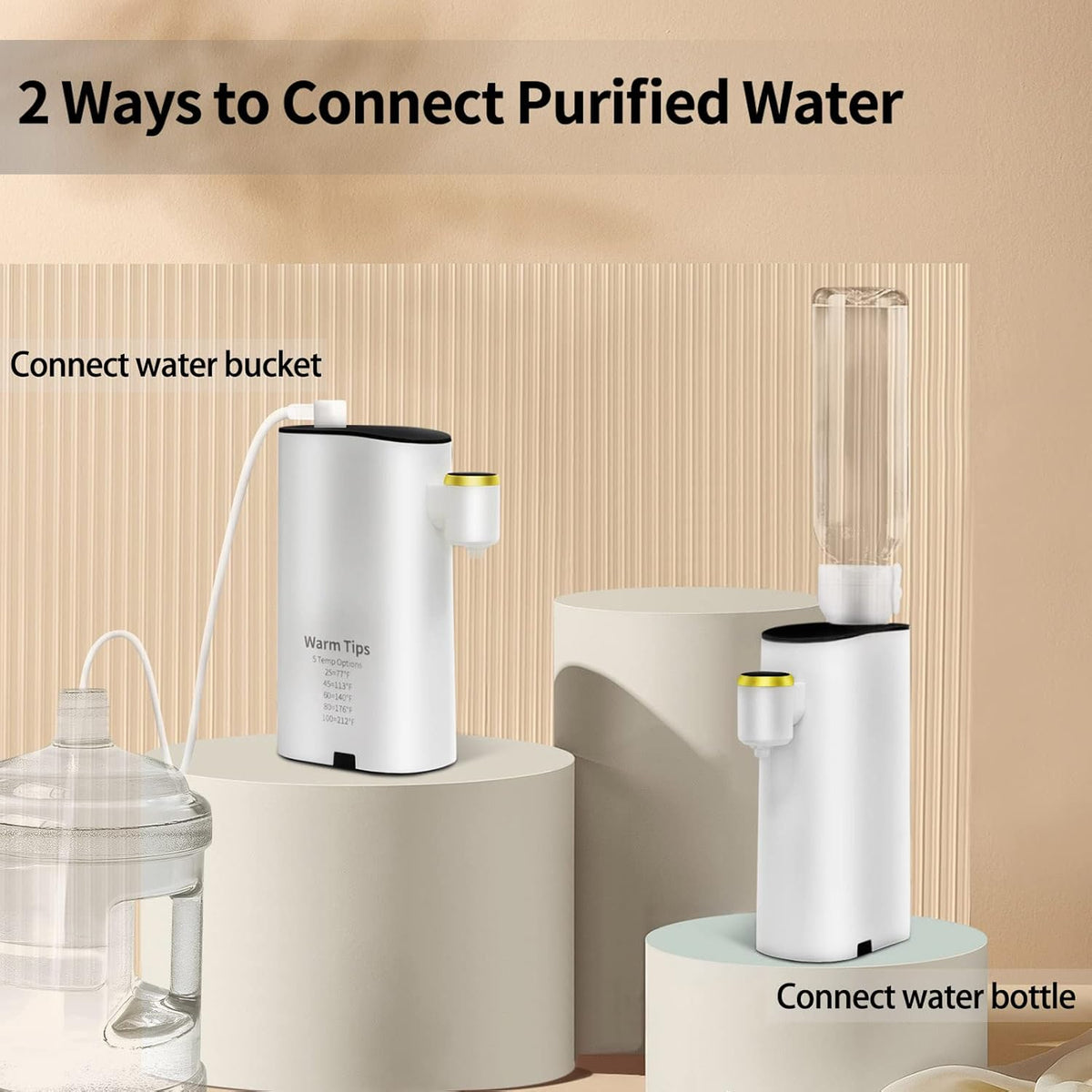 3s Instant Hot Water Dispenser Countertop with Touch Screen and Child Safety Lock U669479