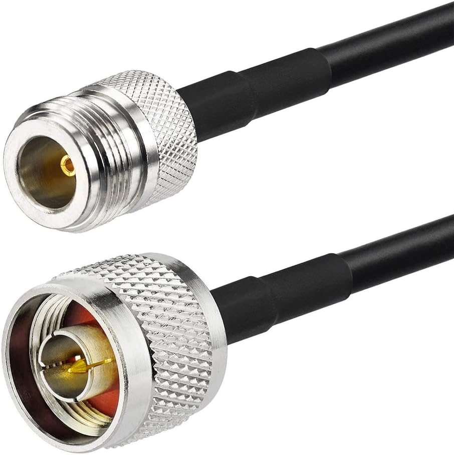 N Male to N Female RF Coaxial Cable 16.4ft with 2pcs Type N Male/Female Adapter Kit V4671