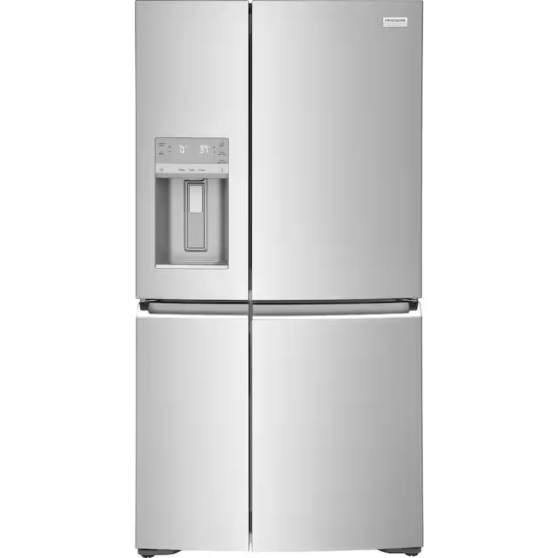 36 in. Wide 21.5 cu. ft. Counter-Depth 4-Door Stainless Steel Refrigerator Q418860