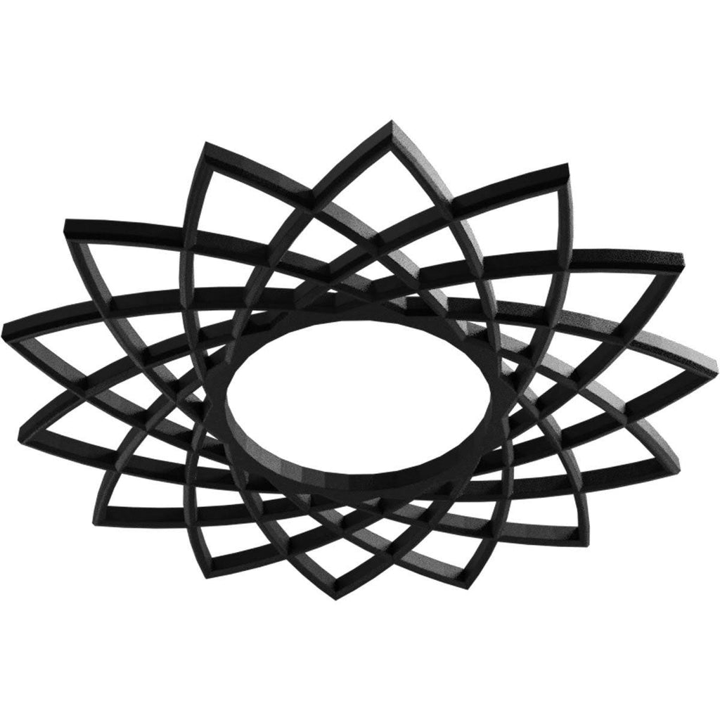 38x22OD x 14 5/8x22ID x 1x22P PVC Pierced Ceiling Medallion T196