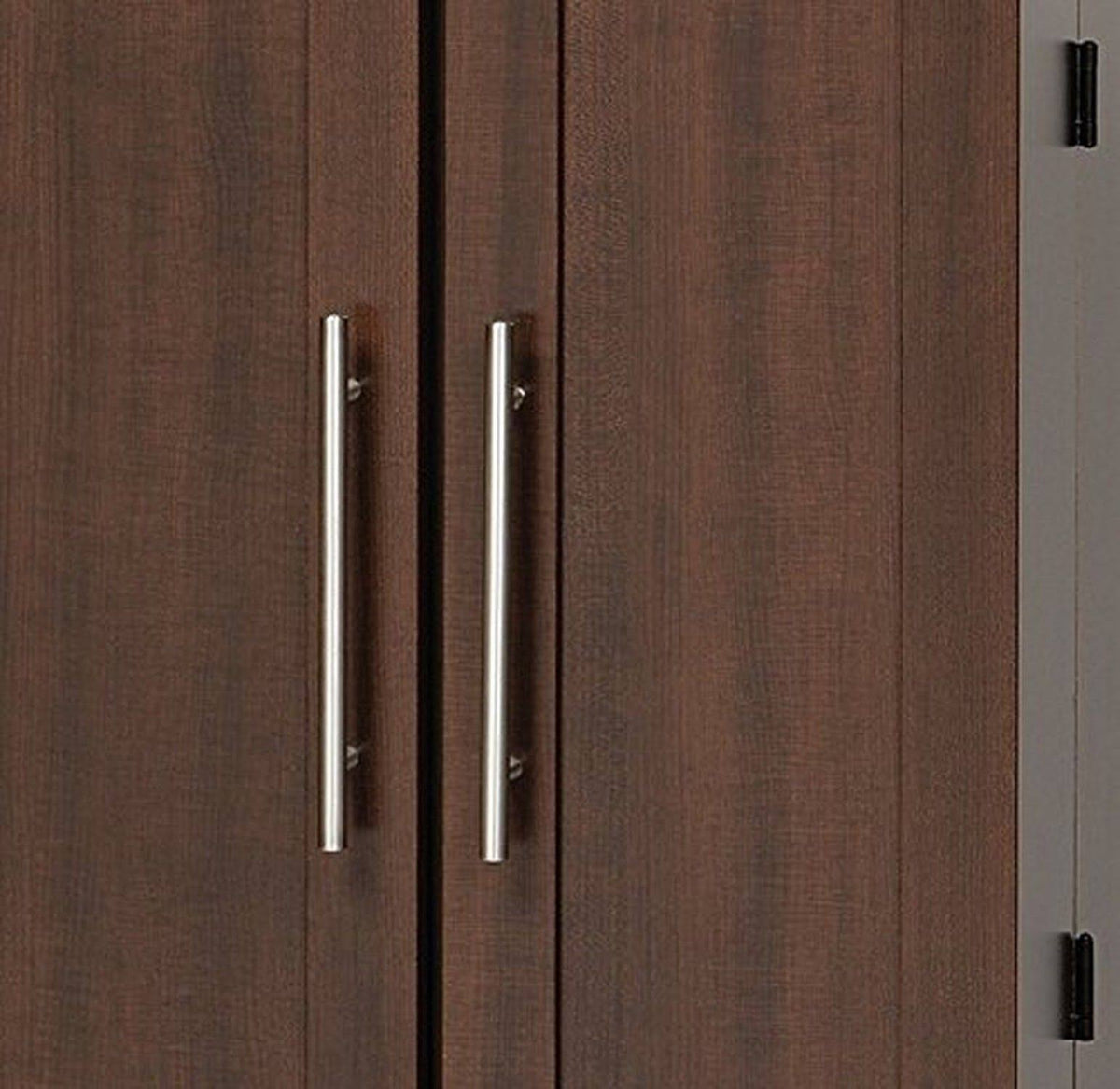Espresso Locking Media Storage Cabinet with Shaker Doors A3383