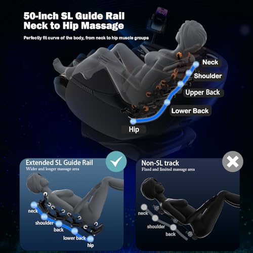 Full Body Zero Gravity SL-Track Shiatsu Massage Chair with Heat V906383
