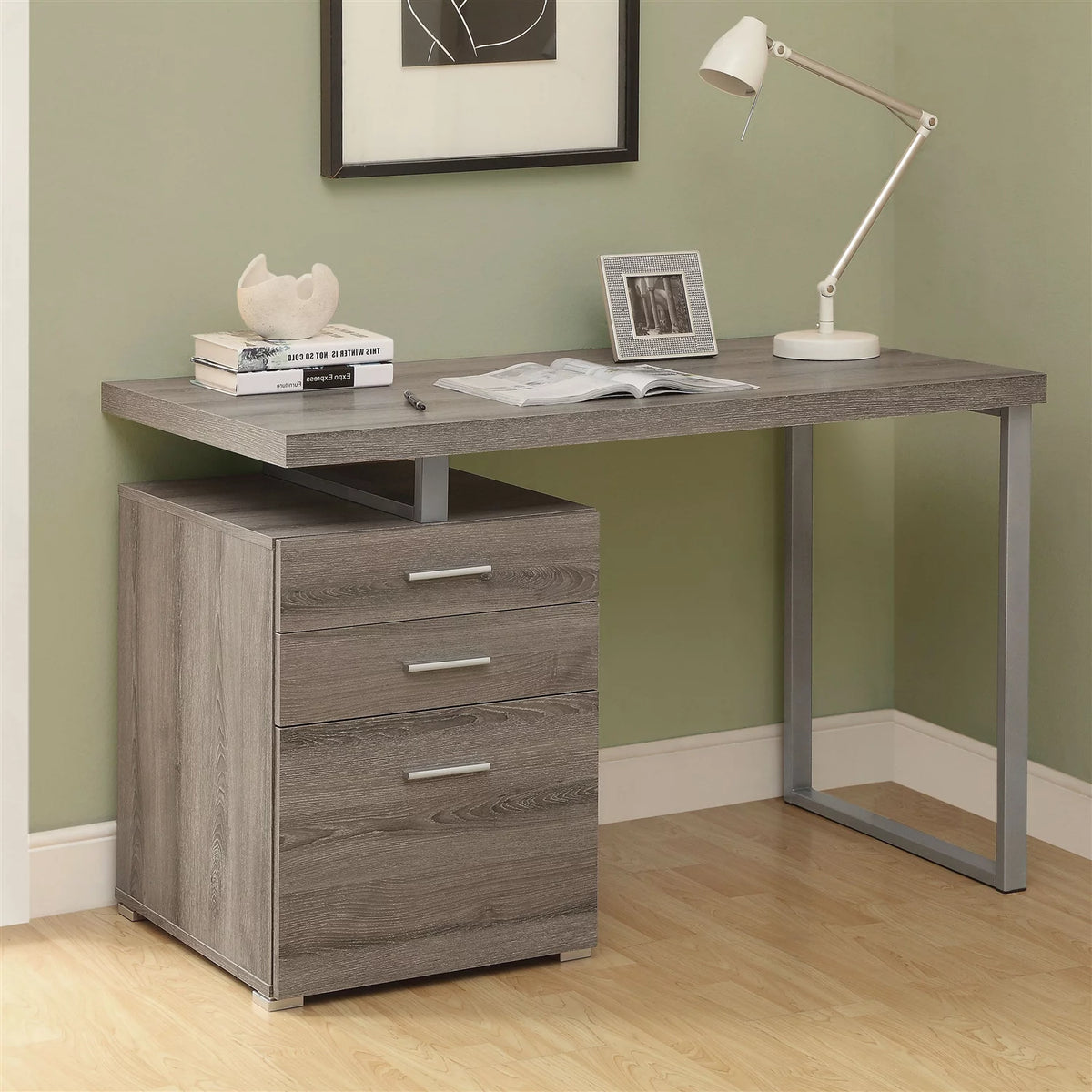Dark Taupe Home Office Computer Desk E8164