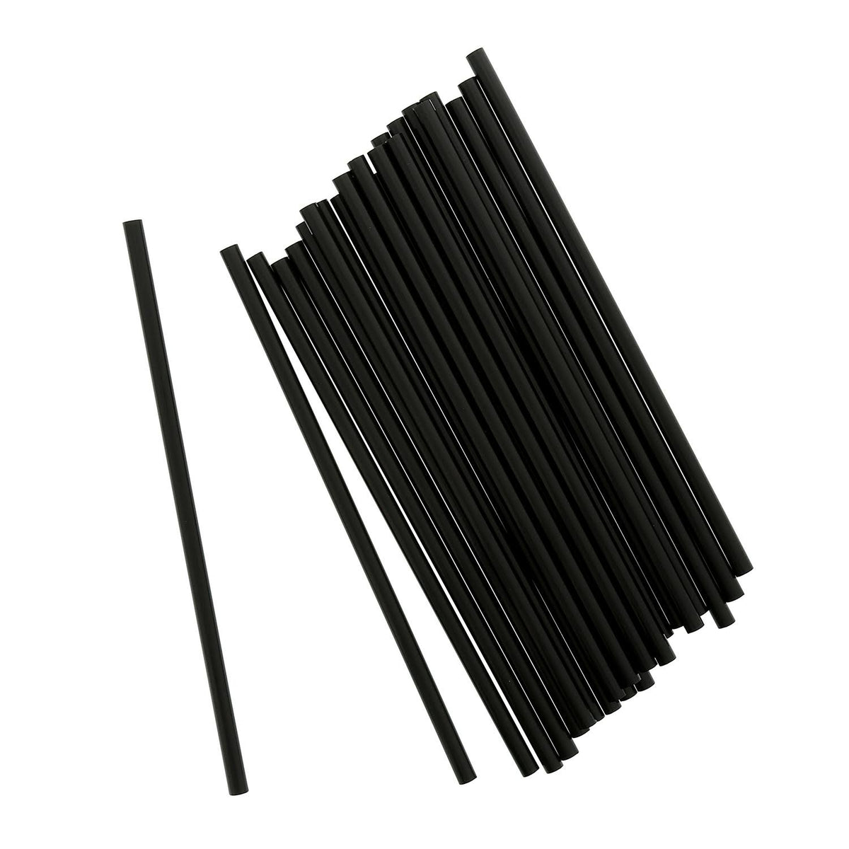 Black Unwrapped Straws, Case of 7200 F82299