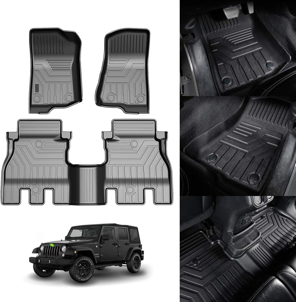 Black TPE Front & Rear Floor Mats B144