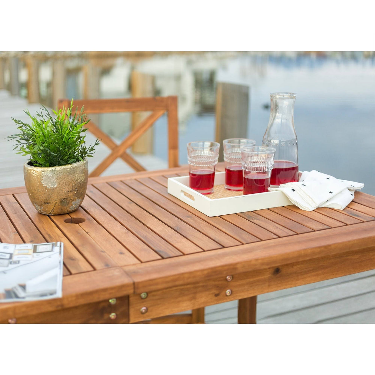4-Piece Acacia Outdoor Dining Set Z65664