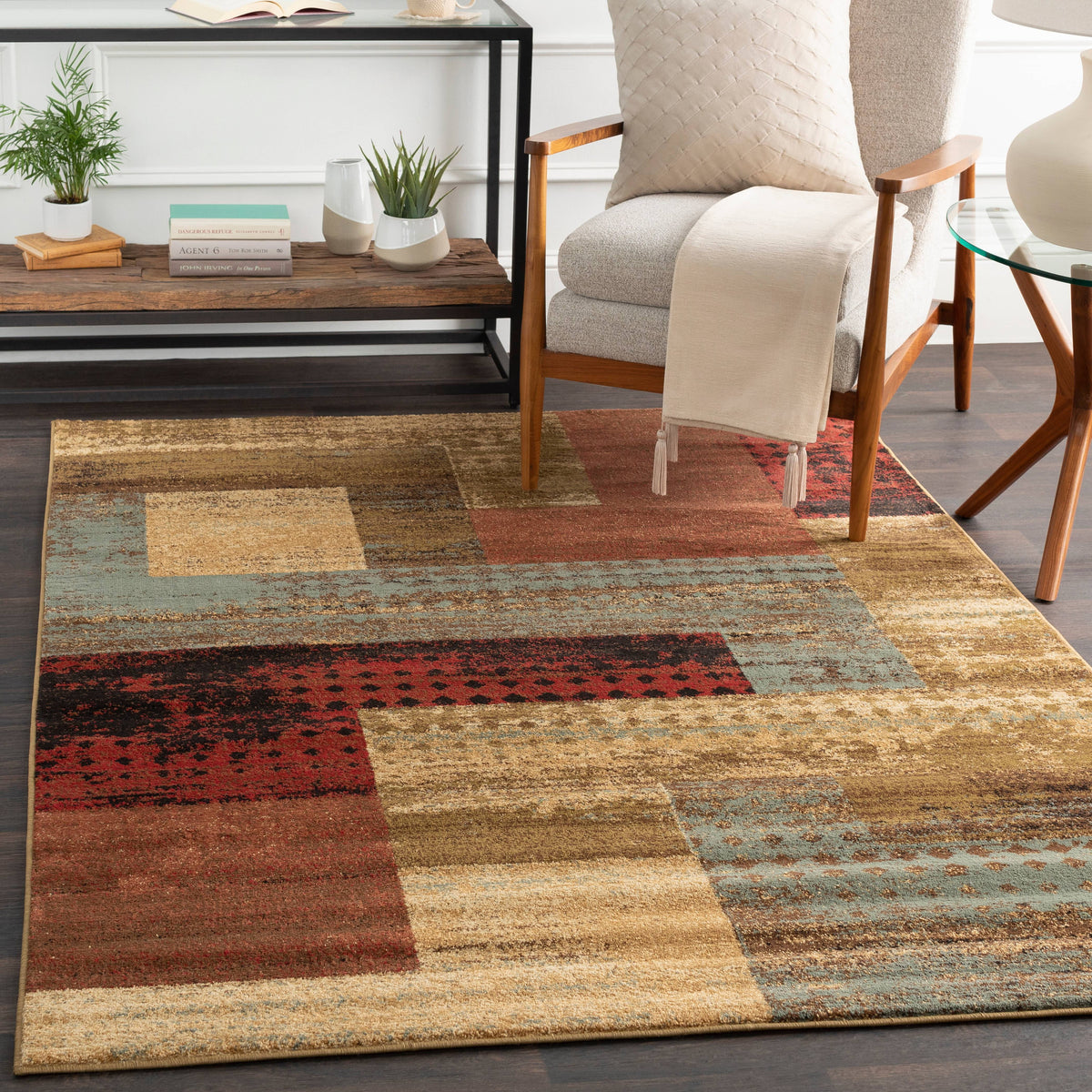8x11 Dark Red Area Rug H326392