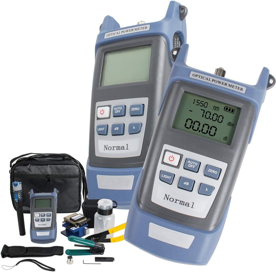 FC-6S FTTH Optic Kit Fiber Cleaver Optical Power Meter Visual Fault Locator Black X900