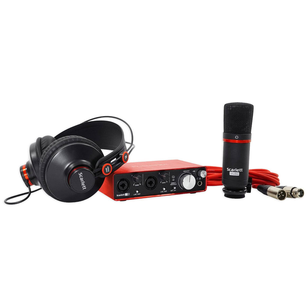USB Audio Interface with Microphone, Headphones, stand clip Y307263