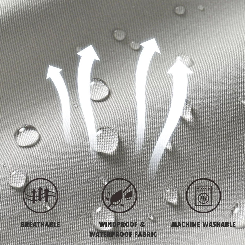 Lightweight Waterproof Hooded Rain Jacket Black XL U860315