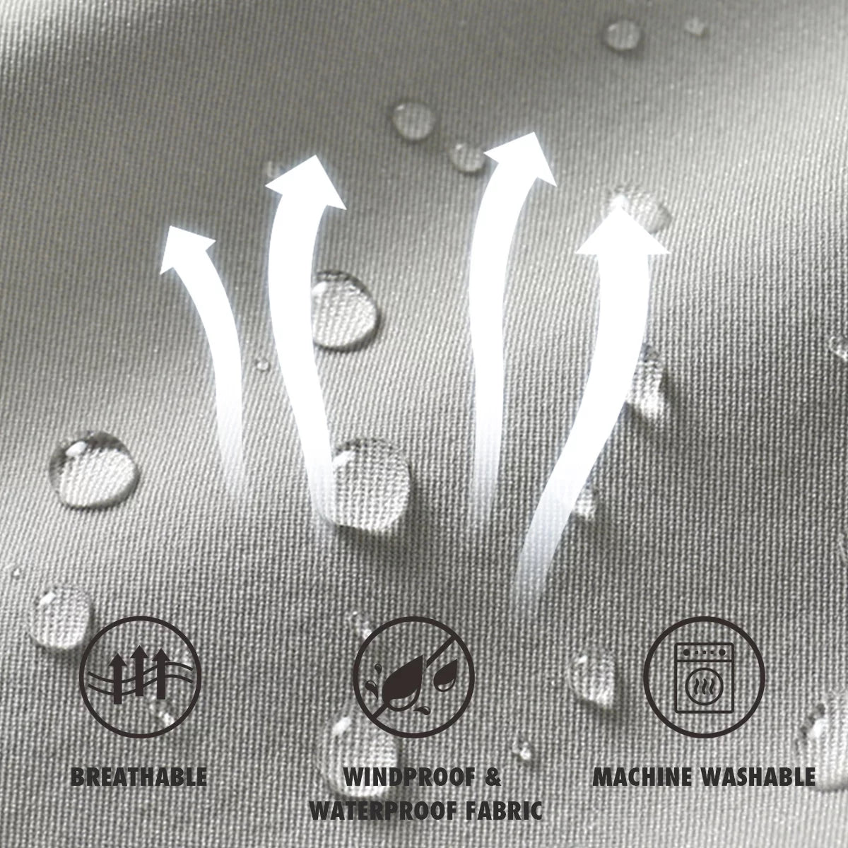 Lightweight Waterproof Hooded Rain Jacket Black XL U860315