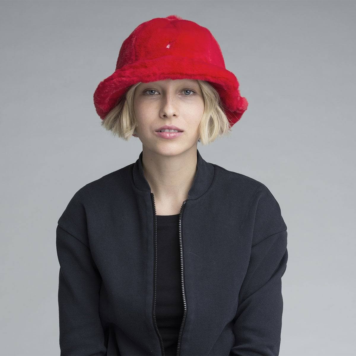 Faux Fur Bucket Hat O7106