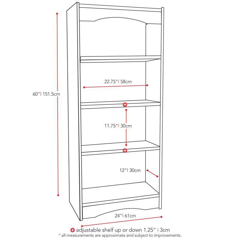 Midnight Black Tall Bookcase K486030