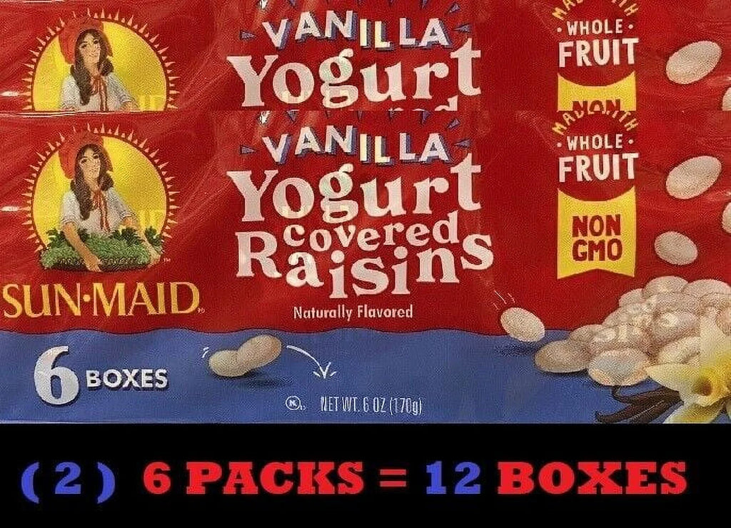 Vanilla Yogurt Covered Raisins 12 Boxes G8931