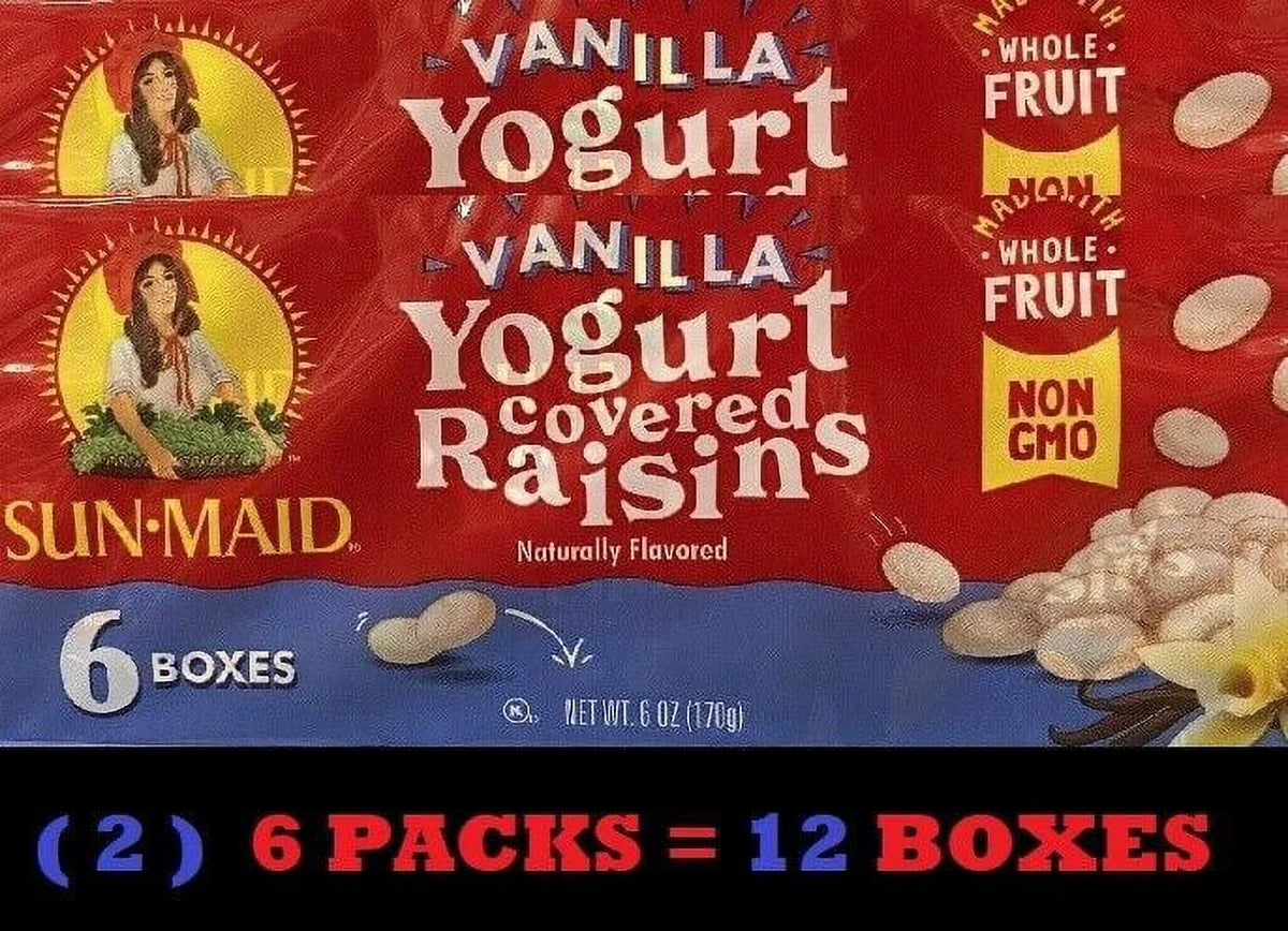 Vanilla Yogurt Covered Raisins 12 Boxes G8931