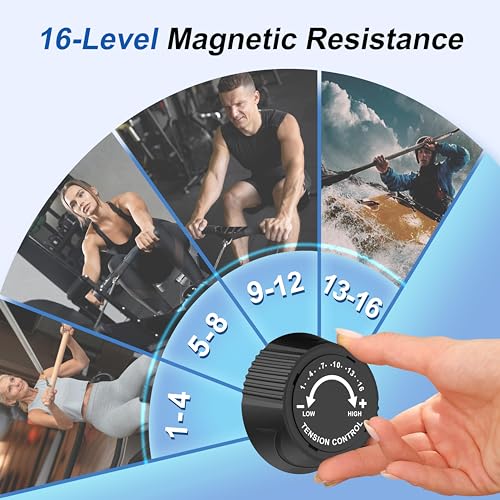Magnetic Rowing Machine with 16 Levels Quiet Resistance F883