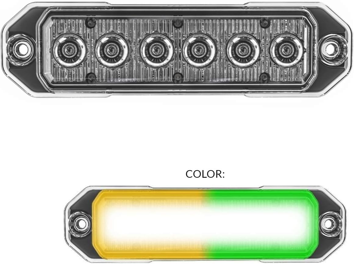 Red/Blue 18W LED Strobe Light, Pack of 2 B690