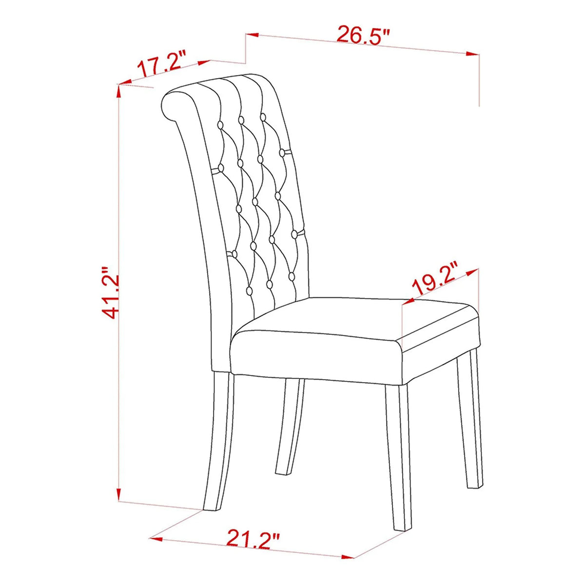 5 Pc Dining Set with Round Table and 4 Chairs P3978