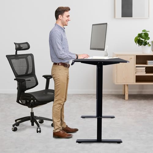 Black Height Adjustable Electric Standing Desk Frame X932972