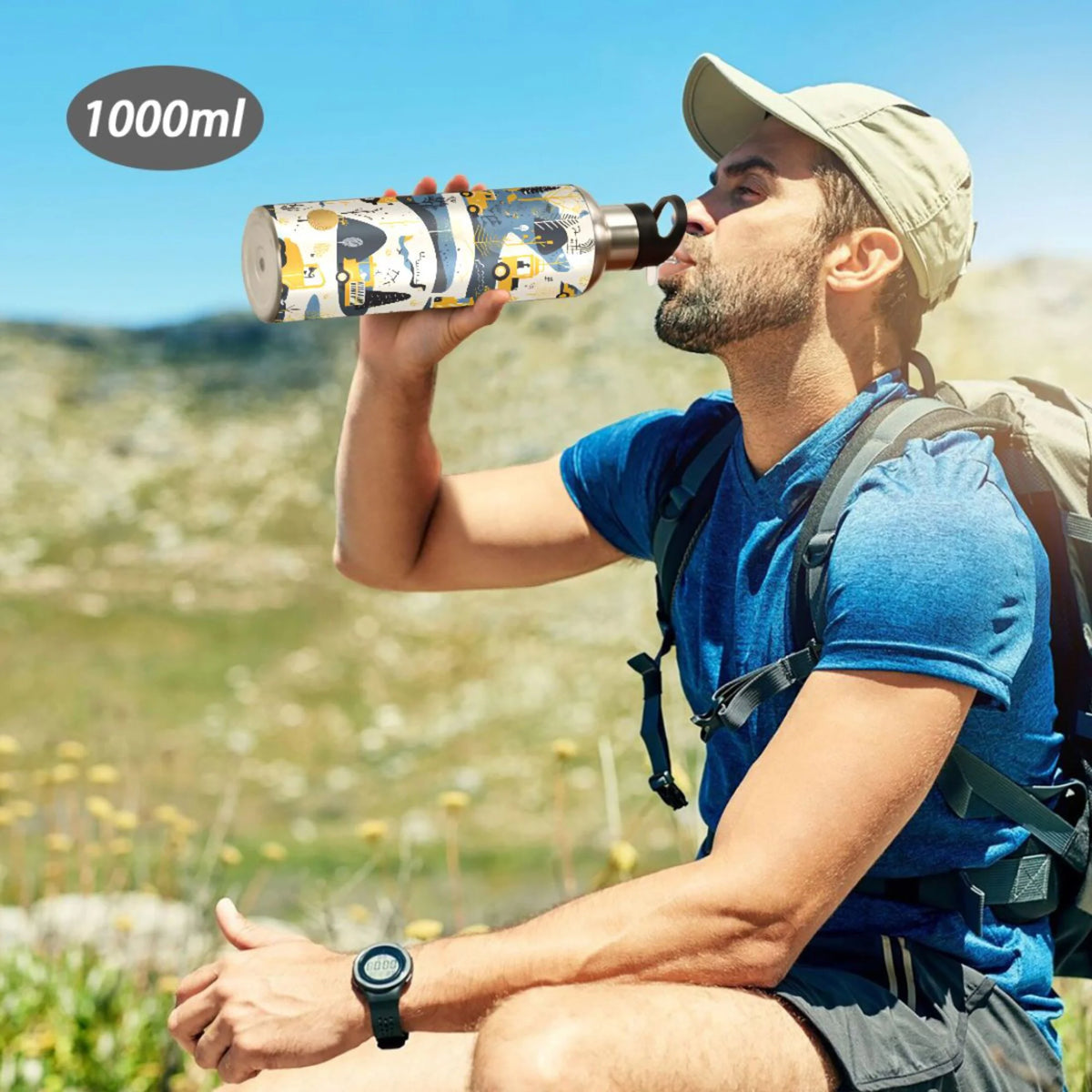 Stainless Steel Insulated Water Bottle with Straw Lid S8976