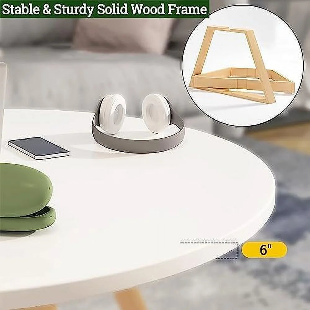 Solid Wood Round Coffee Table 28'' White W192