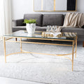 Antique Silver Glass Cocktail Table N349