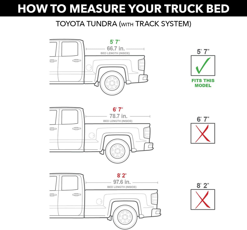 Soft Roll Up Truck Bed Tonneau Cover, Black T559