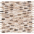 12 in. x 12 in. x 10 mm Textured Marble Mesh-Mounted Mosaic Wall Tile D590