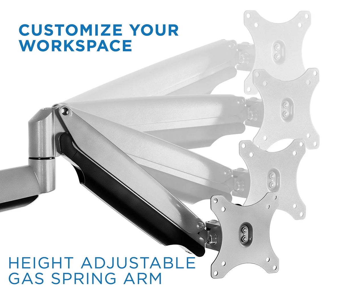 Triple Monitor Desk Mount with USB and Audio Ports L5649