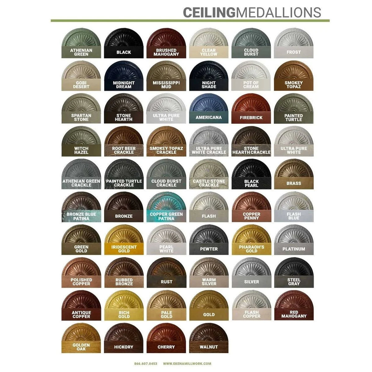 13x22OD x 7 1/2x22ID x 3/4x22P Clear Ceiling Medallion T5815