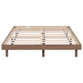 Modern Design Full Floating Platform Bed Frame Walnut C3799