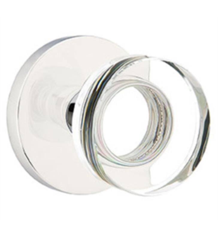 Flat Black Crystal Knob Privacy with Disk Rose K422