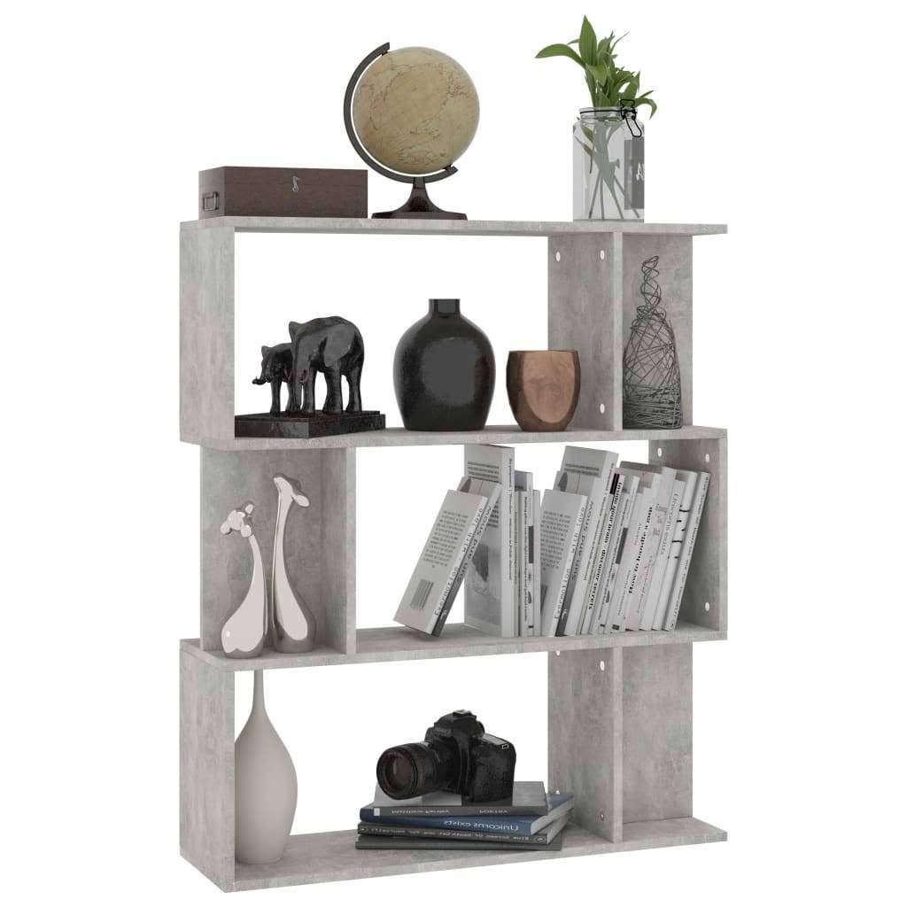 Gray Book Cabinet Room Divider Chipboard R78058