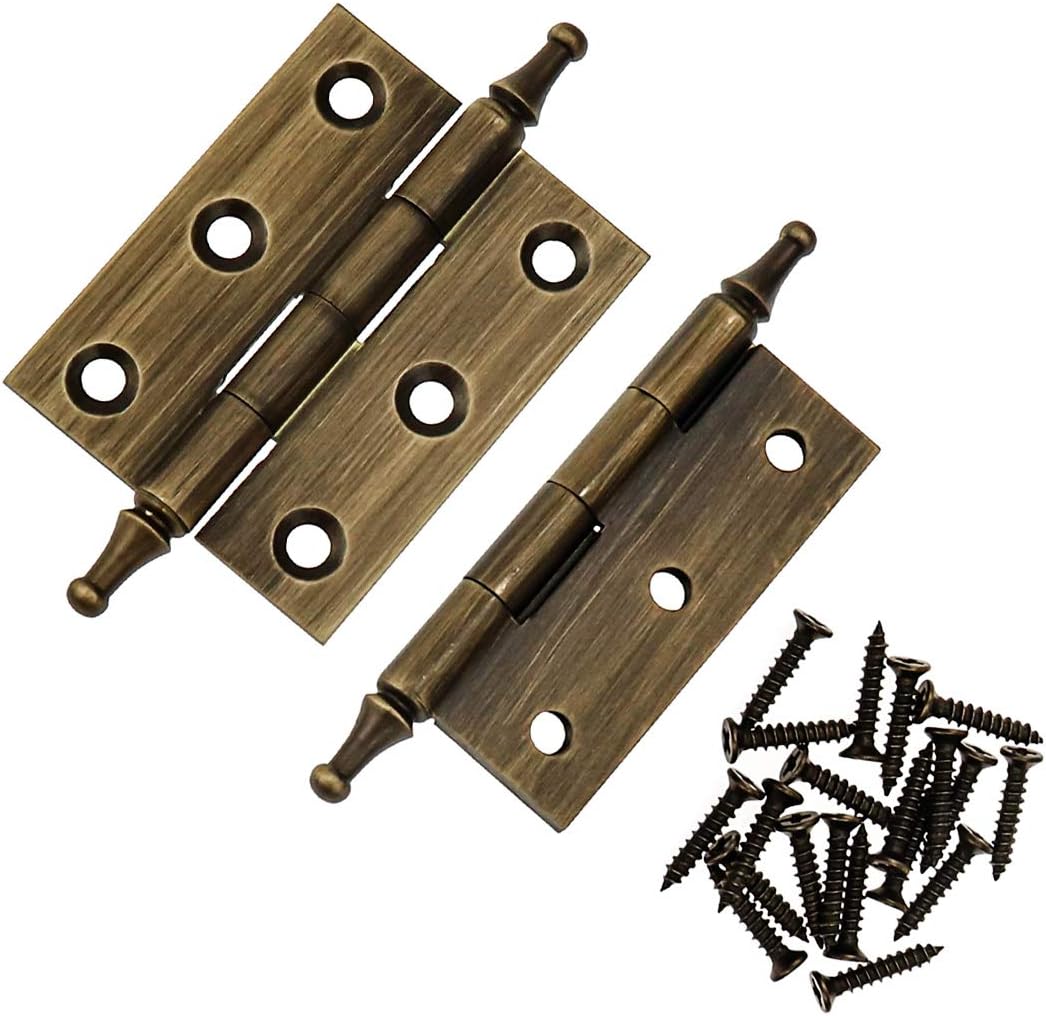 2 Inch Antique Pure Brass Butt Hinges 2pcs U38039