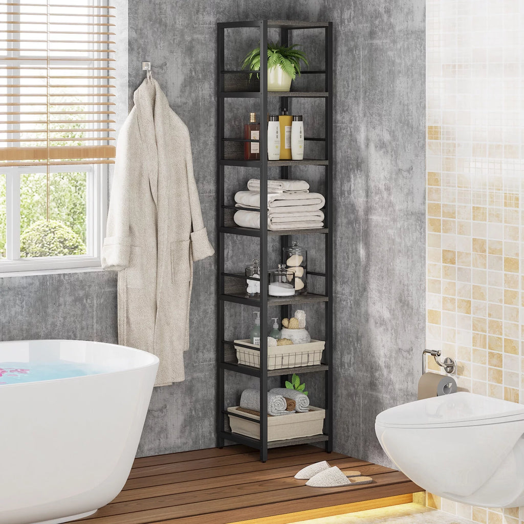 75" 6 Tier Narrow Bookshelf G6620