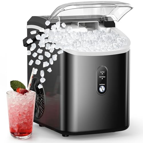 Countertop Nugget Ice Maker with Soft Chewable Ice, 34Lbs/24H, Self-Cleaning Y4183
