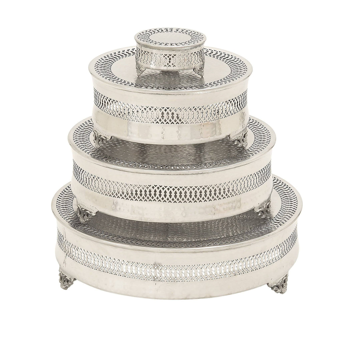 Metal Cake Plate Set of 4 C244