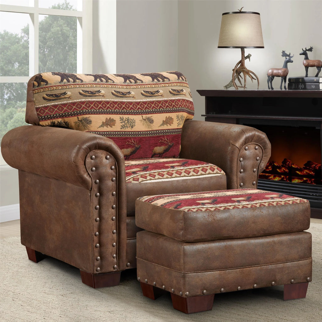 Arm Chair with Matching Ottoman Y68893