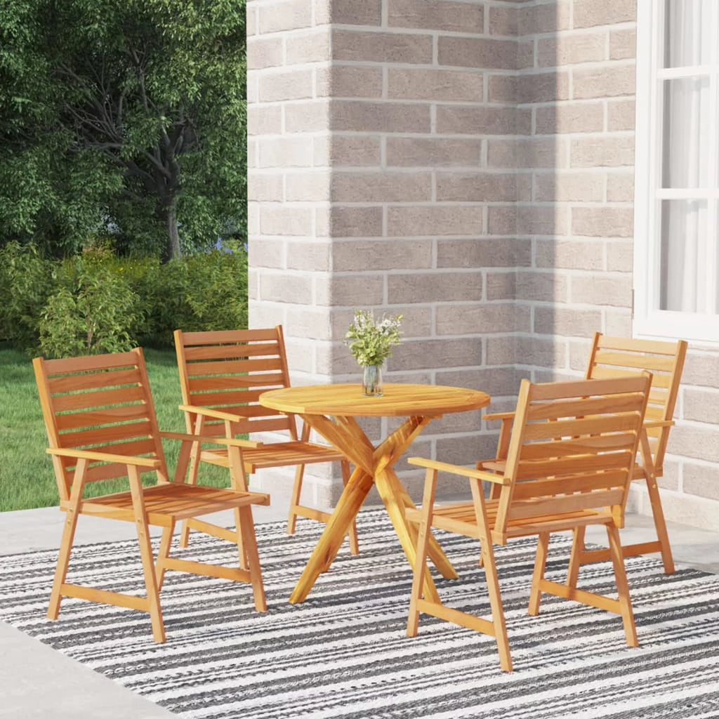 Set of 5 Acacia Wood Patio Dining Set E1392