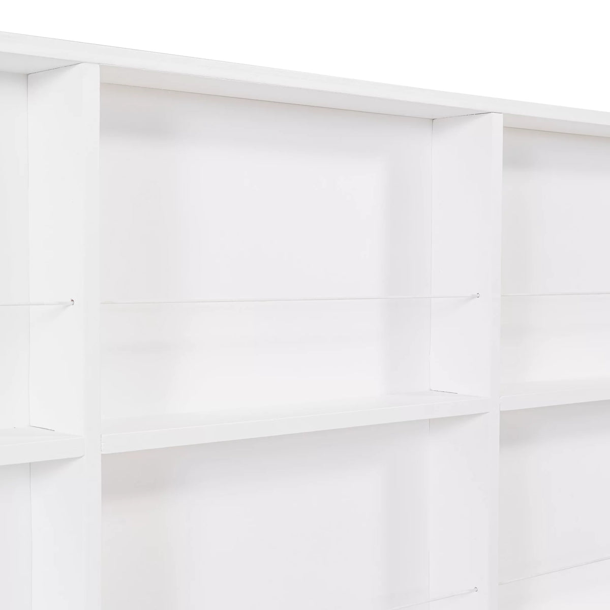 White Twin House Bed with Storage Drawers and Shelves U447