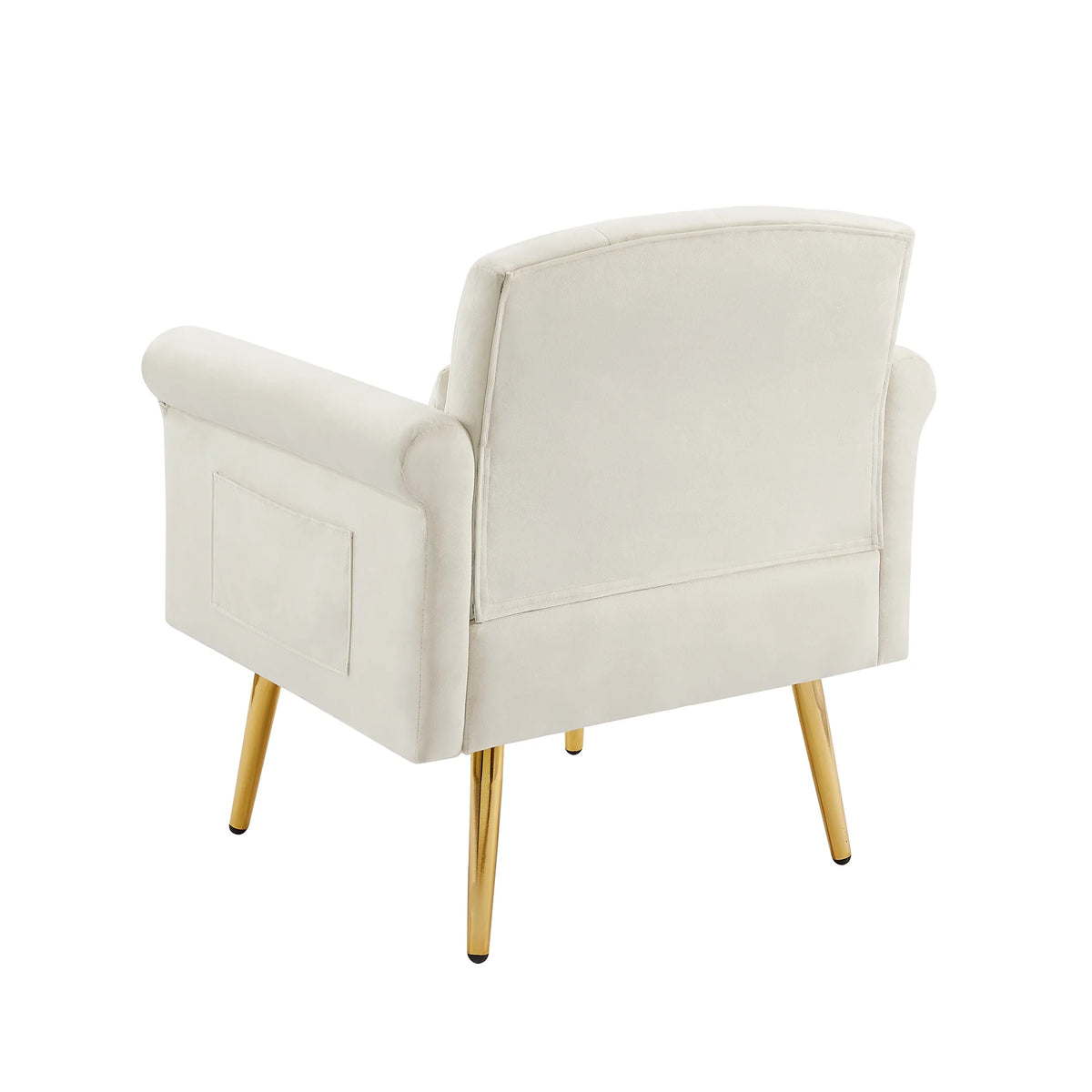 Velvet Armchair with Metal Legs D4984