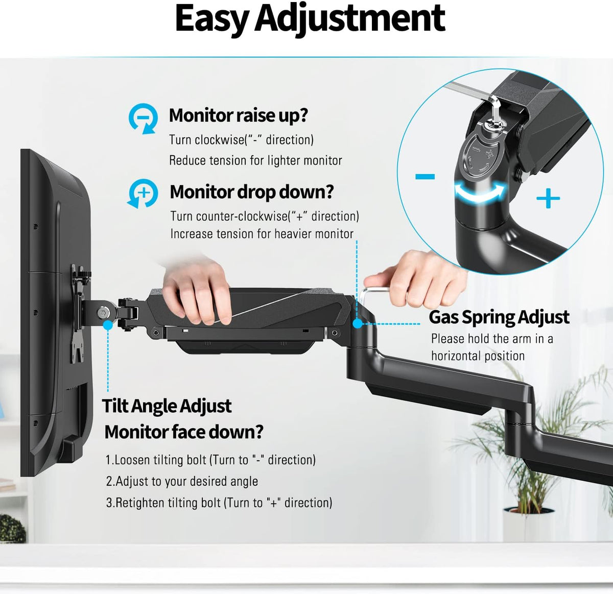 Triple Monitor Desk Mount for 3 Screens Up to 27 inch I17582